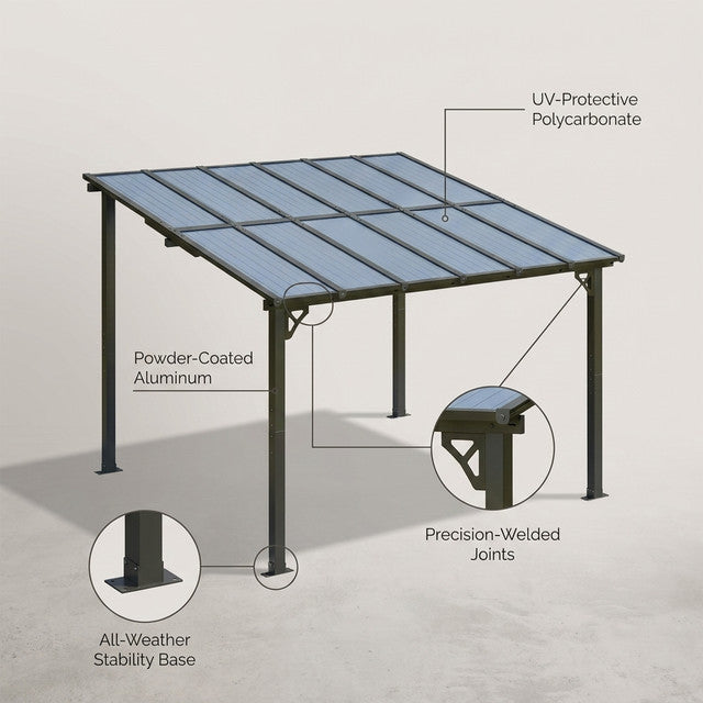 Metal Pergola with Canopy — Lifestyle