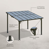 Metal Pergola with Canopy — Lifestyle