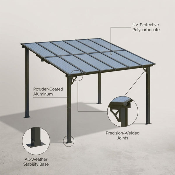 Metal Pergola with Canopy — Lifestyle