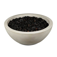 Pompton 42 In. round Concrete Composite Propane Fire Pit in Fog with Vinyl Cover