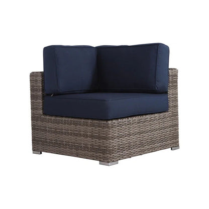 Modern Patio Rattan Sectional Set With Cushions