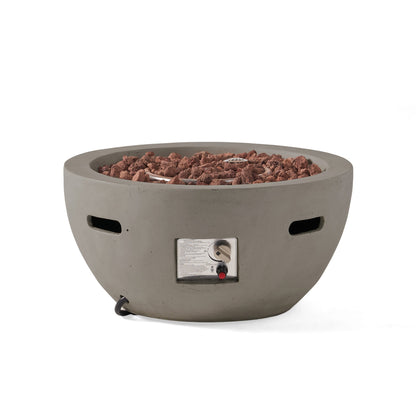 27" Bowl Shaped MGO 40,000 BTU Propane Fire Pit, Light