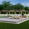 DIY Pergola Bracket Kit for a Freestanding Pergola Frame - Any Size Up to 24' x 24'