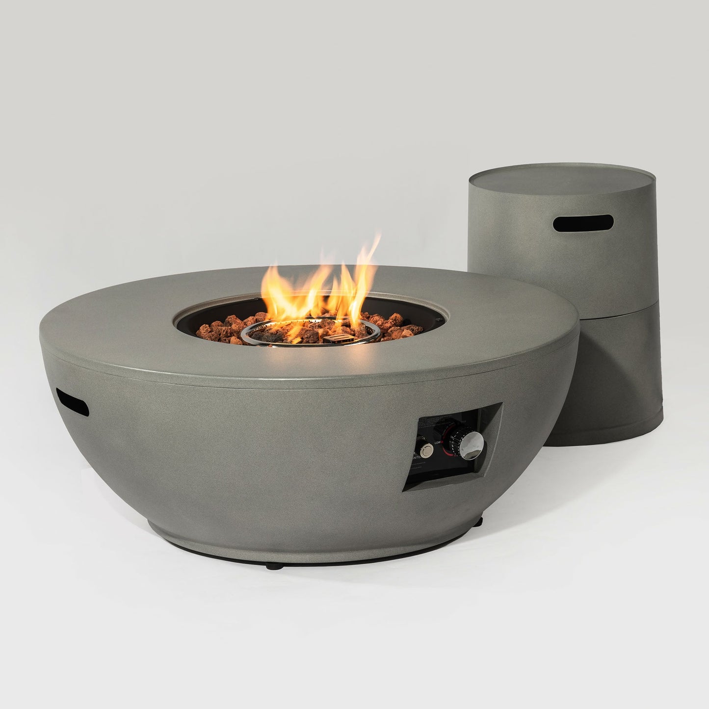 36" Propane Gas Fire Pit Table - 2 Pieces