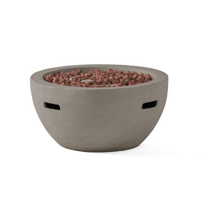 27" Bowl Shaped MGO 40,000 BTU Propane Fire Pit, Light